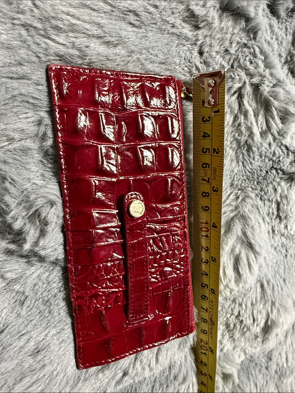 Brahmin Burgundy Croc-Embossed Phone Wallet Case -